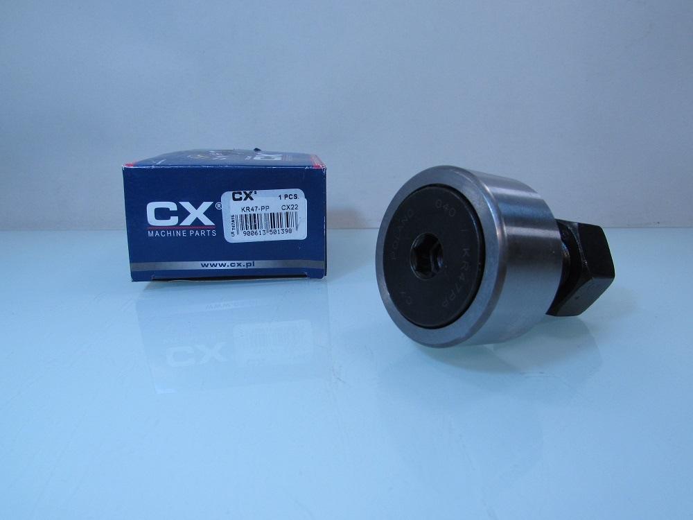 Игольчатый подшипник KR47PP CX (Польша), опорный ролик с цапфой 20×47×66